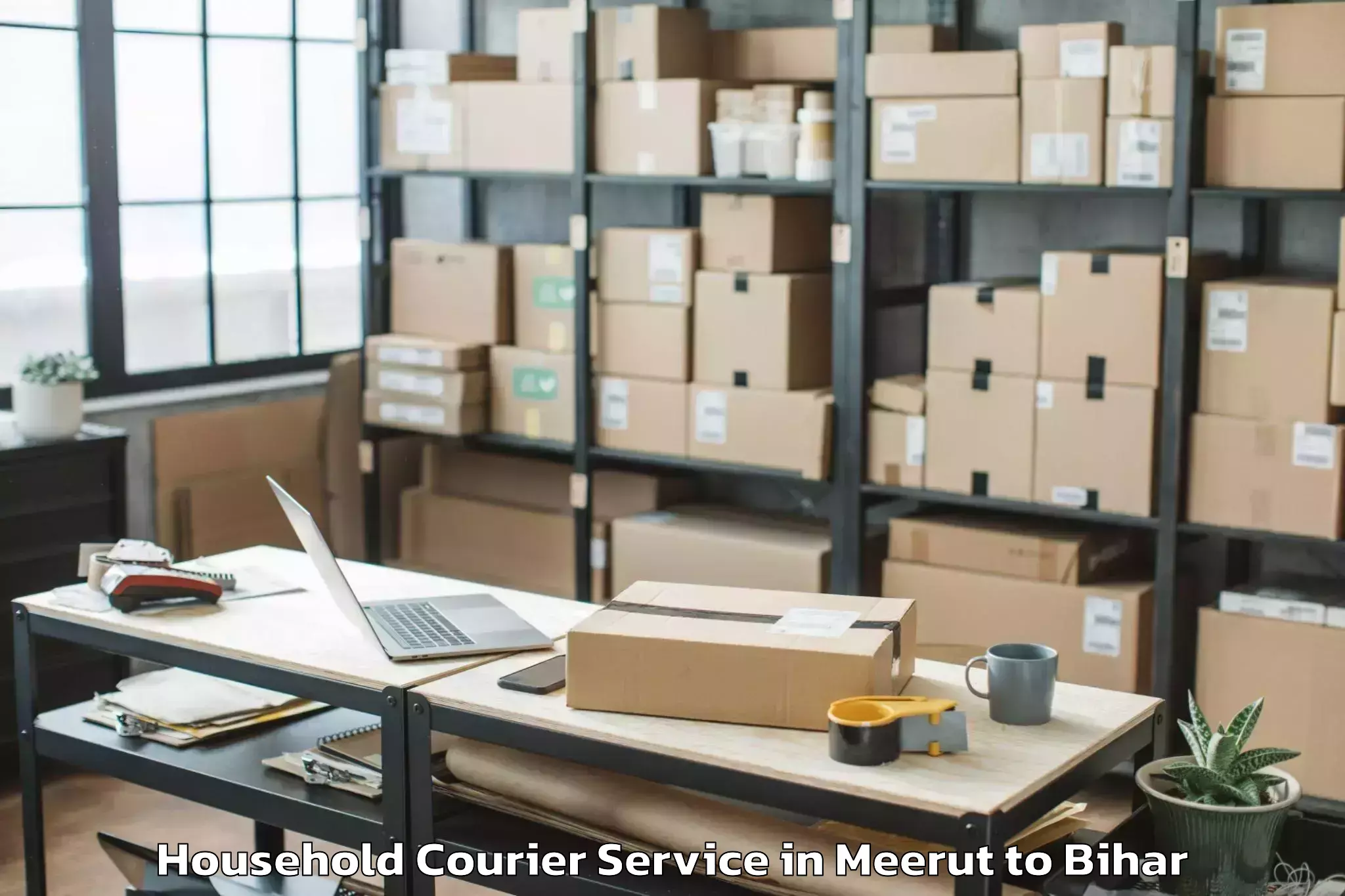 Easy Meerut to Punpun Household Courier Booking